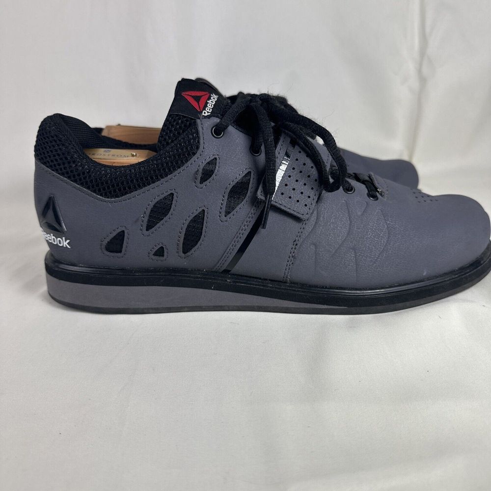Reebok Lifter PR‎ Weightlifting Platform Shoes Men's Size 10 Gray BD2631 Workout - Picture 8 of 14